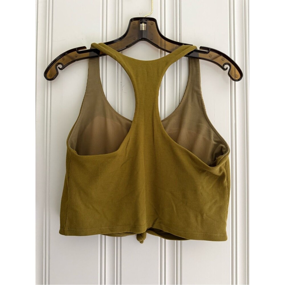 JoyLab Olive Ribbed Racerback Crop - Picture 3 of 3